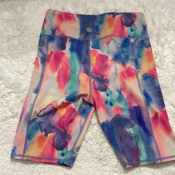 Gently used medium Threads 4 thought multi colored pink purple biker shorts - Picture 5 of 5